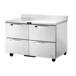 True Mfg. - General Foodservice TWT-48D-4-HC~SPEC3 48.38'' 4 Drawer ADA Height Worktop Refrigerator with Side / Rear Breathing Compressor - 12.0 cu. ft.