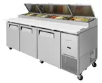 Turbo Air TPR-93SD-N 93.38'' Refrigerated Pizza Prep Table