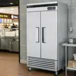 Turbo Air TSR-35SD-N6 39.5'' 29 cu. ft. Bottom Mounted 2 Section Solid Door Reach-In Refrigerator